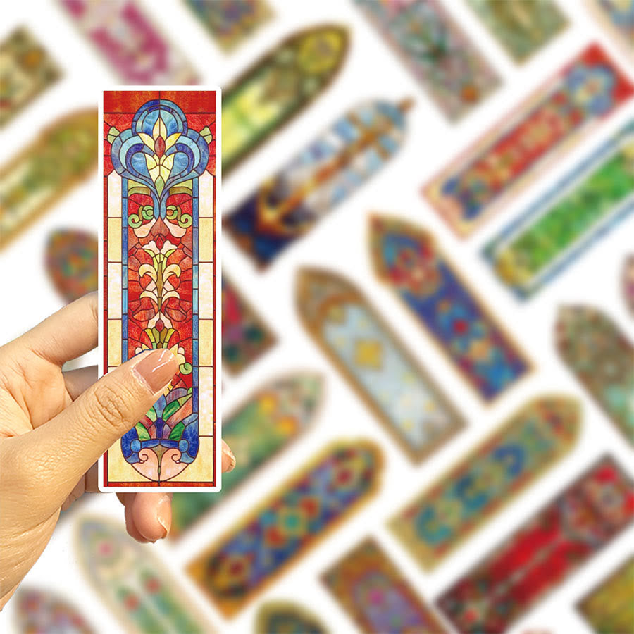 Segnalibro floreale in stile Art Nouveau con vetrata artistica Olivenorma - image 4
