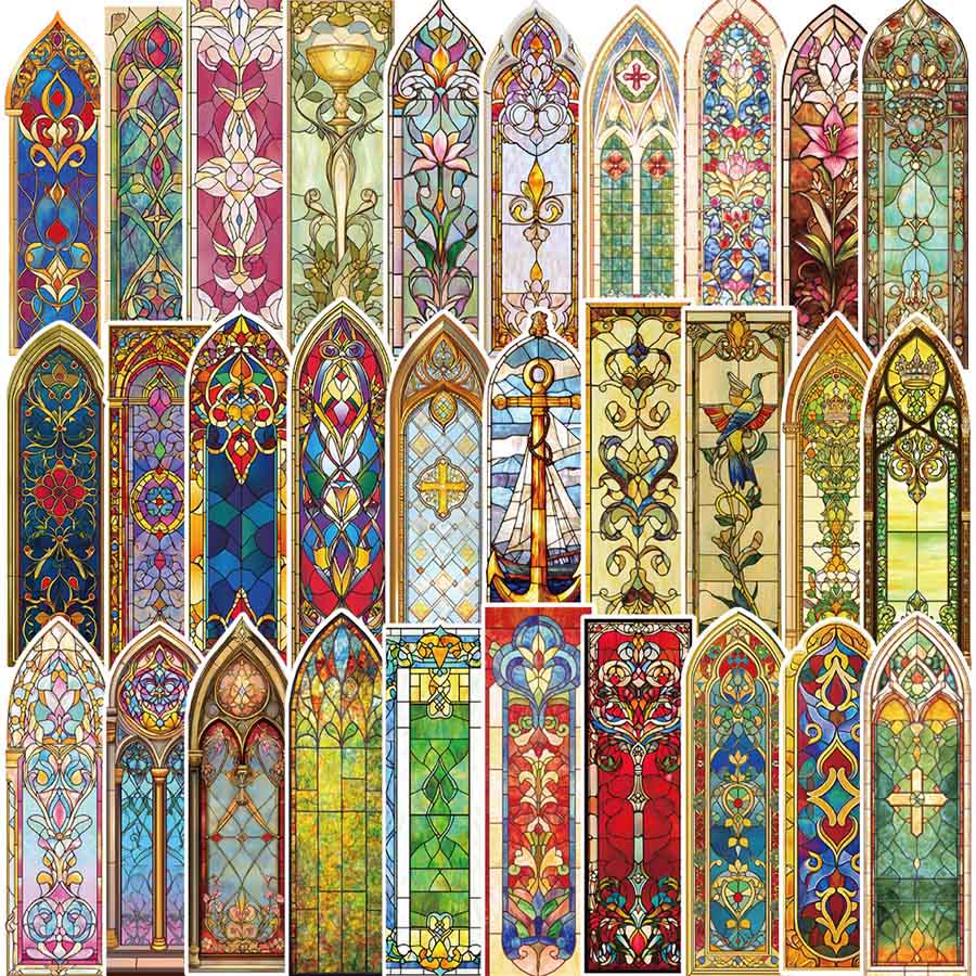 Segnalibro floreale in stile Art Nouveau con vetrata artistica Olivenorma - image 1