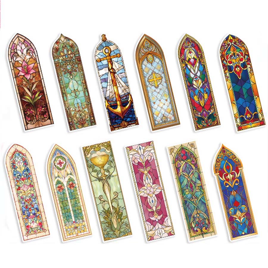 Segnalibro floreale in stile Art Nouveau con vetrata artistica Olivenorma - image 2