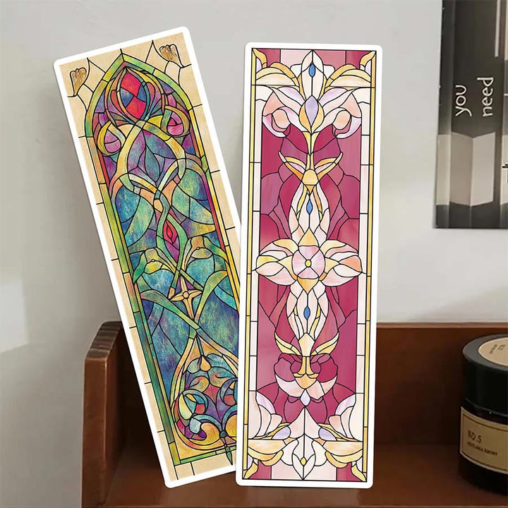 Segnalibro floreale in stile Art Nouveau con vetrata artistica Olivenorma - image 3