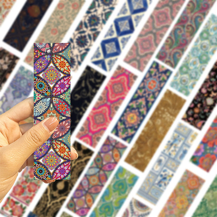 Segnalibro Olivenorma Vintage Boho con motivo floreale, paisley e piastrelle. - image 7