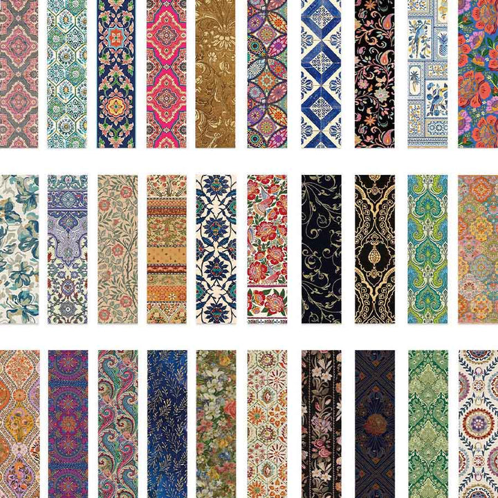 Segnalibro Olivenorma Vintage Boho con motivo floreale, paisley e piastrelle. - image 4
