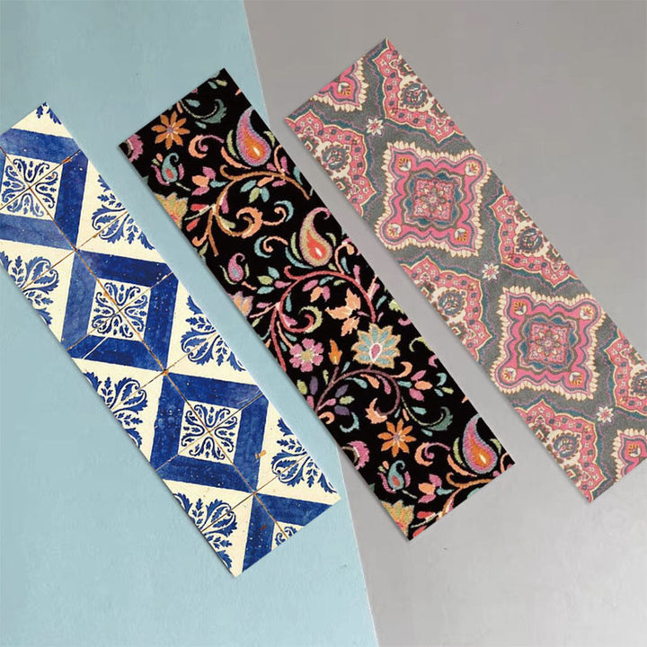 Segnalibro Olivenorma Vintage Boho con motivo floreale, paisley e piastrelle. - image 3