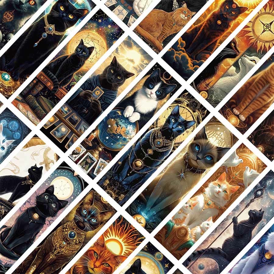 Segnalibro Olivenorma Mystical Celestial Cat Black Cat Luna Sole - image 6