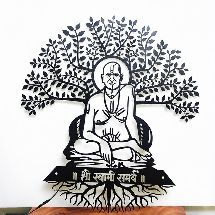 Decorazione da parete in metallo con albero di banyan Olivenorma Swami Samarth - Albero Swami - image 0
