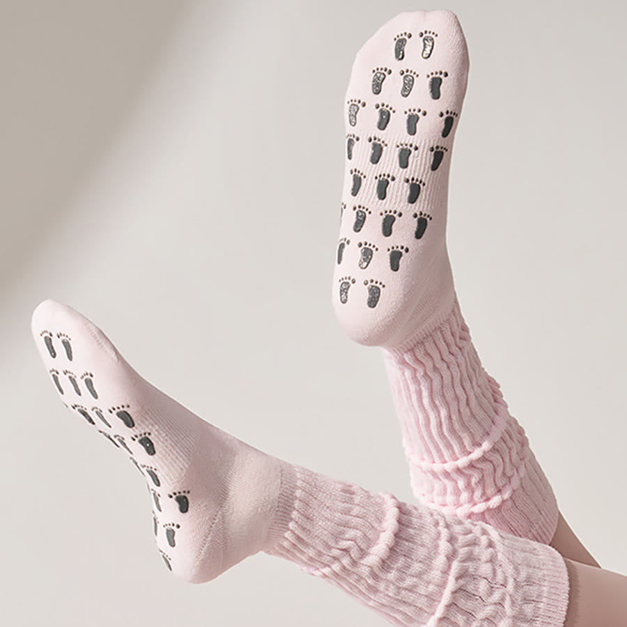 Calzini da yoga da donna Olivenorma con palmo intero in silicone, antiscivolo, per una postura stabile, assorbimento degli urti, traspiranti, elastici e antiscivolo, ideali per allenamento e yoga. - image 5