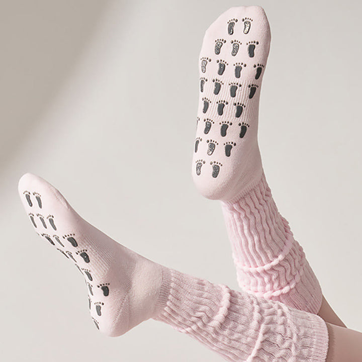 Calzini da yoga da donna Olivenorma con palmo intero in silicone, antiscivolo, per una postura stabile, assorbimento degli urti, traspiranti, elastici e antiscivolo, ideali per allenamento e yoga. - image 5