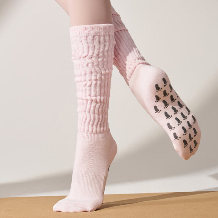 Calzini da yoga da donna Olivenorma con palmo intero in silicone, antiscivolo, per una postura stabile, assorbimento degli urti, traspiranti, elastici e antiscivolo, ideali per allenamento e yoga. - image 3
