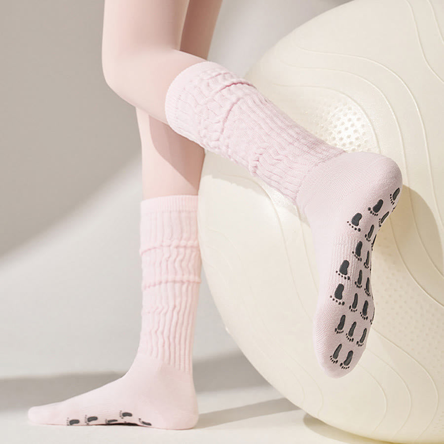 Calzini da yoga da donna Olivenorma con palmo intero in silicone, antiscivolo, per una postura stabile, assorbimento degli urti, traspiranti, elastici e antiscivolo, ideali per allenamento e yoga. - image 4