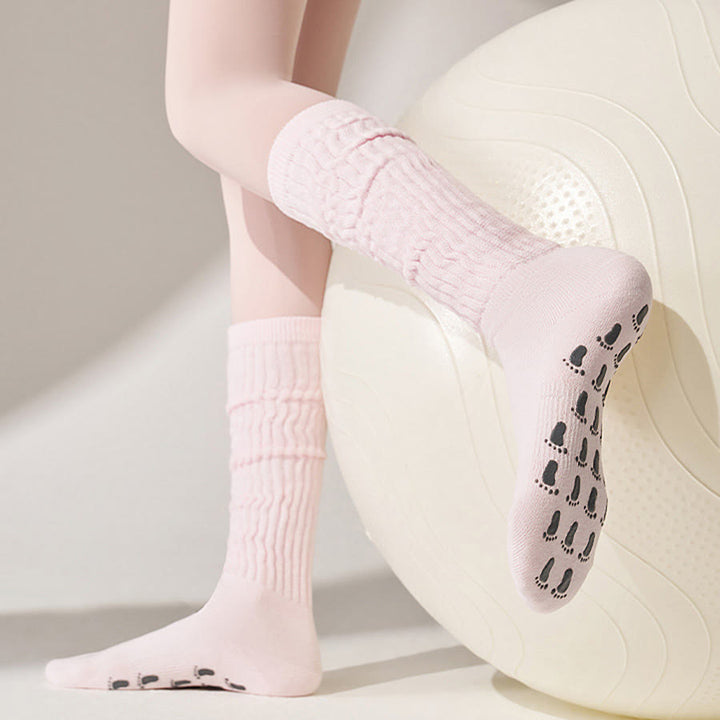 Calzini da yoga da donna Olivenorma con palmo intero in silicone, antiscivolo, per una postura stabile, assorbimento degli urti, traspiranti, elastici e antiscivolo, ideali per allenamento e yoga. - image 4