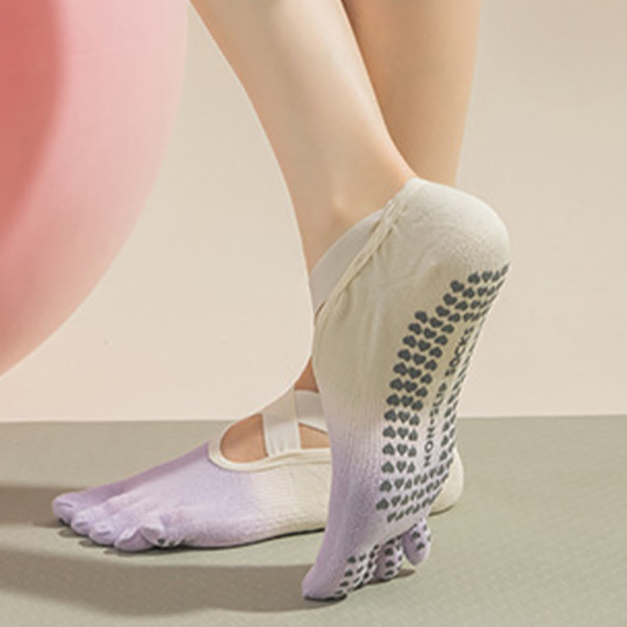 Calze da yoga da donna Olivenorma con punta separata, palmo intero, antiscivolo, resistenti agli urti, traspiranti e flessibili, per palestra indoor. - image 16