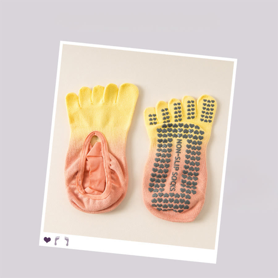 Calze da yoga da donna Olivenorma con punta separata, palmo intero, antiscivolo, resistenti agli urti, traspiranti e flessibili, per palestra indoor. - Giallo limone - 10 paia - image 19