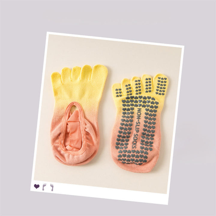 Calze da yoga da donna Olivenorma con punta separata, palmo intero, antiscivolo, resistenti agli urti, traspiranti e flessibili, per palestra indoor. - Giallo limone - 10 paia - image 19