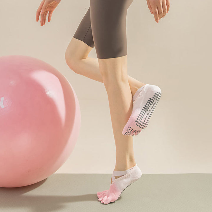 Calze da yoga da donna Olivenorma con punta separata, palmo intero, antiscivolo, resistenti agli urti, traspiranti e flessibili, per palestra indoor. - image 6