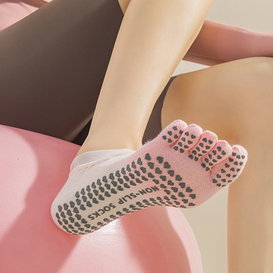 Calze da yoga da donna Olivenorma con punta separata, palmo intero, antiscivolo, resistenti agli urti, traspiranti e flessibili, per palestra indoor. - image 4