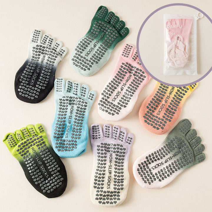 Calze da yoga da donna Olivenorma con punta separata, palmo intero, antiscivolo, resistenti agli urti, traspiranti e flessibili, per palestra indoor. - image 2