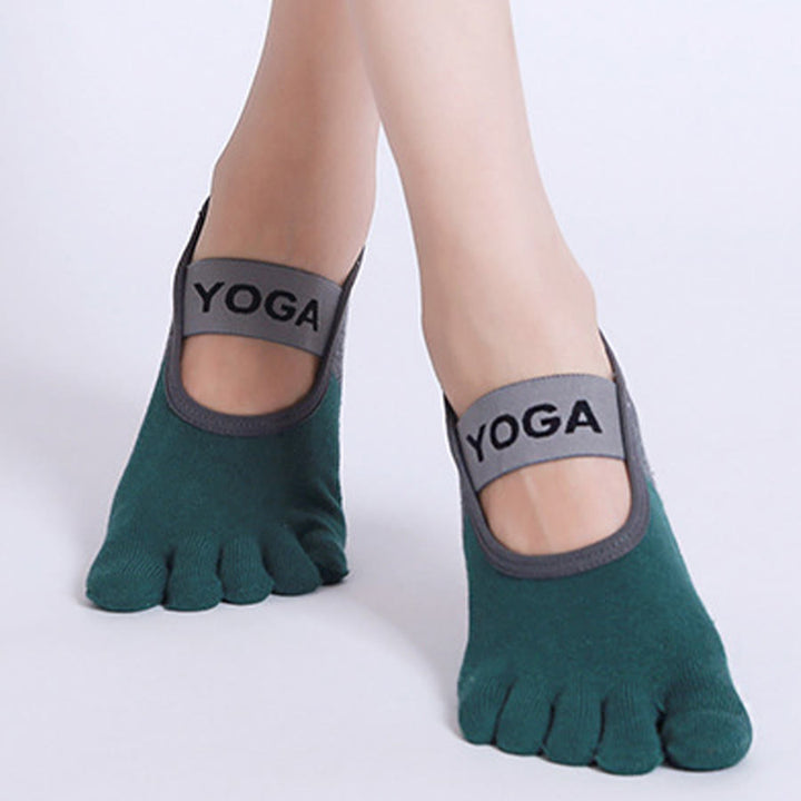 Calze da yoga da donna Olivenorma Premium a cinque dita in maglia antiscivolo con suola in silicone, supporto per l'equilibrio, traspiranti e flessibili, ideali per sport indoor e allenamento. - image 7