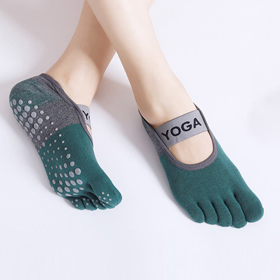Calze da yoga da donna Olivenorma Premium a cinque dita in maglia antiscivolo con suola in silicone, supporto per l'equilibrio, traspiranti e flessibili, ideali per sport indoor e allenamento. - image 8