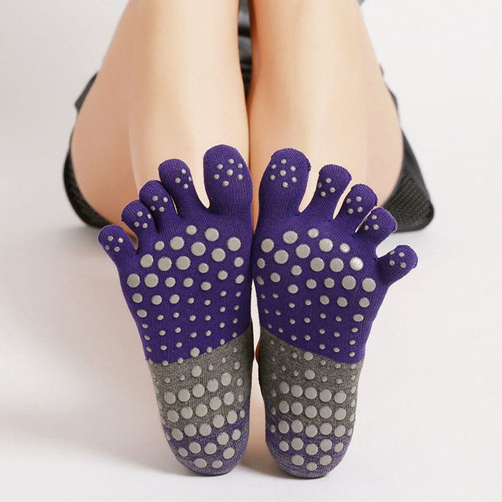 Calze da yoga da donna Olivenorma Premium a cinque dita in maglia antiscivolo con suola in silicone, supporto per l'equilibrio, traspiranti e flessibili, ideali per sport indoor e allenamento. - image 0
