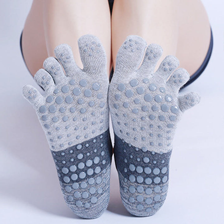 Calze da yoga da donna Olivenorma Premium a cinque dita in maglia antiscivolo con suola in silicone, supporto per l'equilibrio, traspiranti e flessibili, ideali per sport indoor e allenamento. - image 10