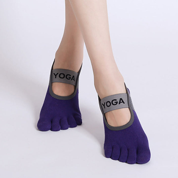 Calze da yoga da donna Olivenorma Premium a cinque dita in maglia antiscivolo con suola in silicone, supporto per l'equilibrio, traspiranti e flessibili, ideali per sport indoor e allenamento. - image 2