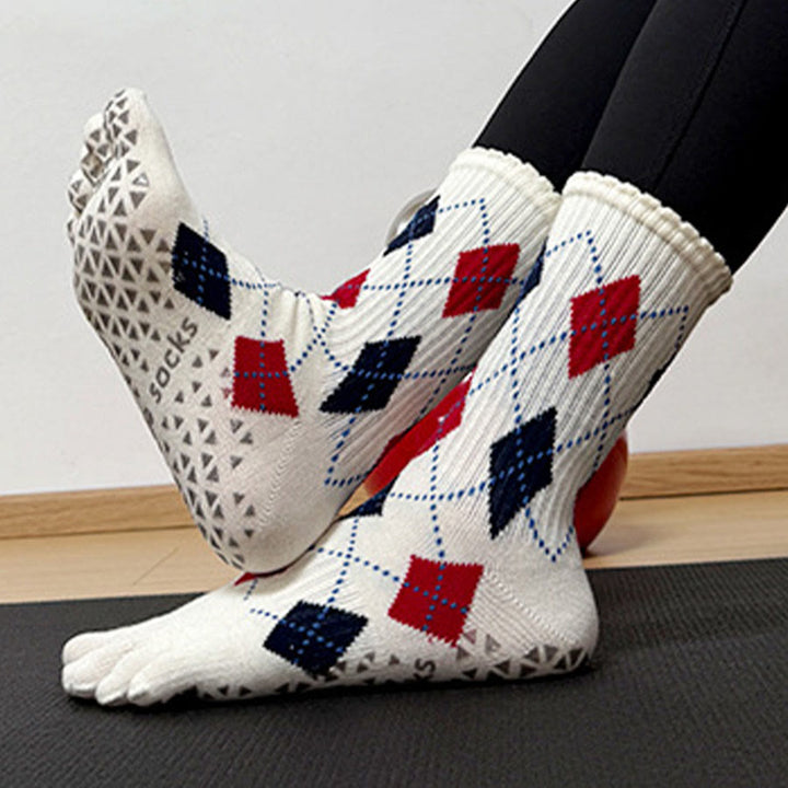 Calze da yoga da donna Olivenorma ad alta elasticità con inserti in silicone antiscivolo per alleviare la pressione e garantire comfort per tutto il giorno in palestra. - image 7