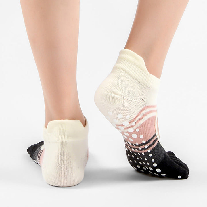 Calze da yoga da donna Olivenorma Five Toe Dual Design antiscivolo con impugnatura in silicone, resistenti agli urti, vestibilità aderente, multiuso per palestra indoor. - image 14