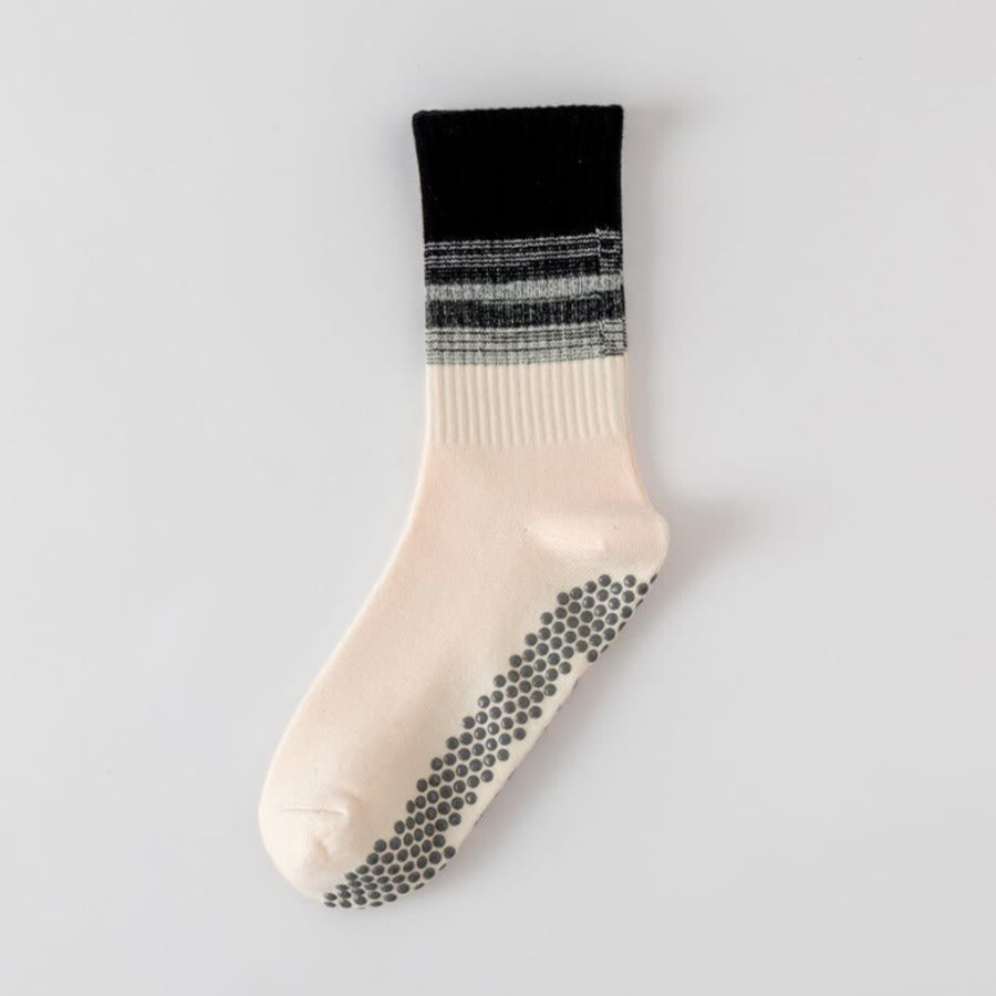 Calze da yoga da donna Olivenorma a metà polpaccio, ad alta elasticità, antiscivolo, con punti in silicone, resistenti agli urti e con supporto per l'equilibrio. - Bianco e nero luminoso - 10 paia - image 19