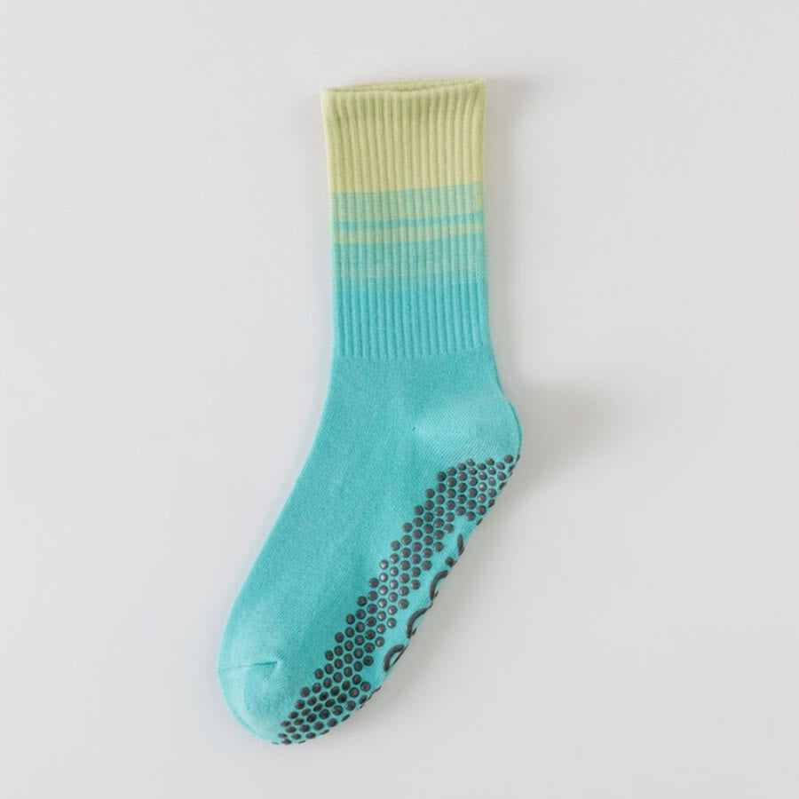 Calze da yoga da donna Olivenorma a metà polpaccio, ad alta elasticità, antiscivolo, con punti in silicone, resistenti agli urti e con supporto per l'equilibrio. - Blu pavone - 10 paia - image 9