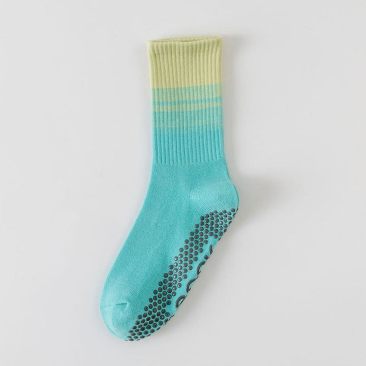Calze da yoga da donna Olivenorma a metà polpaccio, ad alta elasticità, antiscivolo, con punti in silicone, resistenti agli urti e con supporto per l'equilibrio. - Blu pavone - 10 paia - image 9