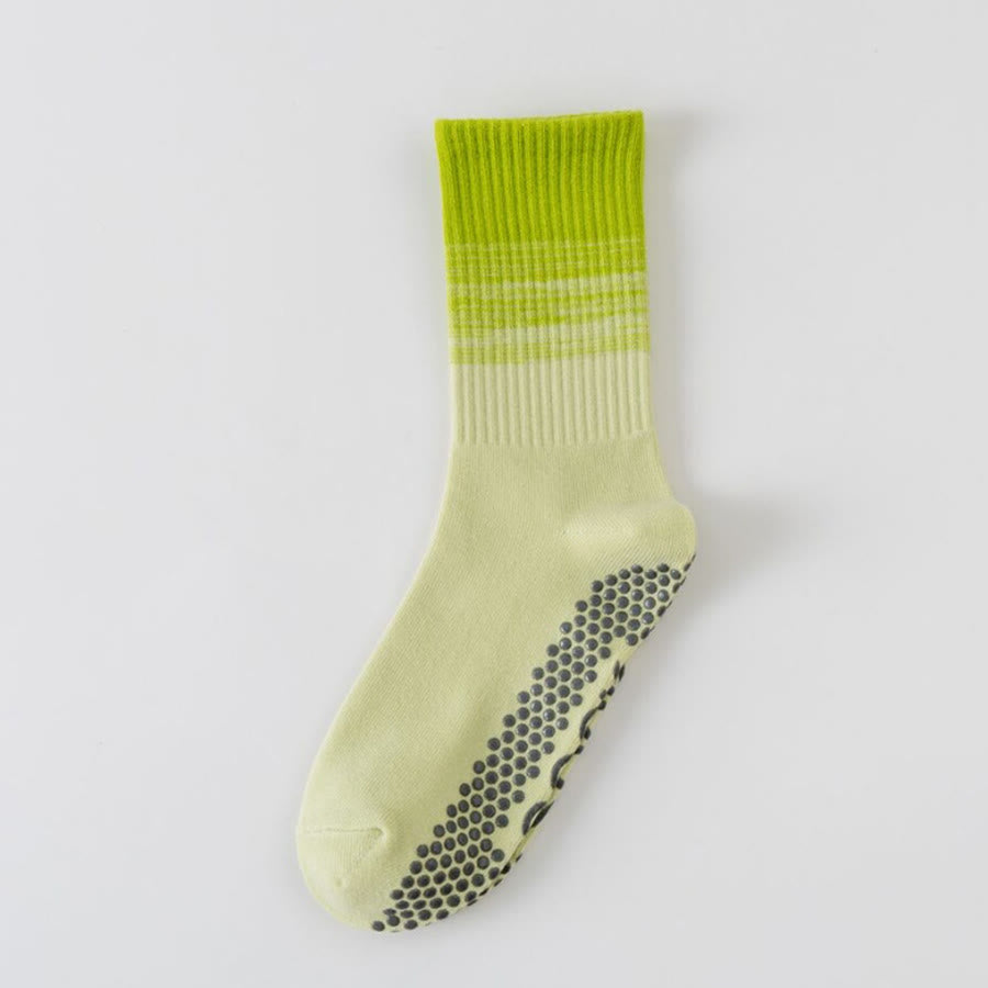 Calze da yoga da donna Olivenorma a metà polpaccio, ad alta elasticità, antiscivolo, con punti in silicone, resistenti agli urti e con supporto per l'equilibrio. - Germoglio tenero verde - 10 paia - image 11