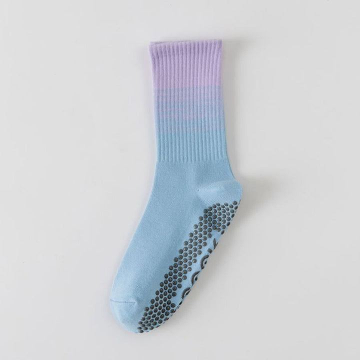 Calze da yoga da donna Olivenorma a metà polpaccio, ad alta elasticità, antiscivolo, con punti in silicone, resistenti agli urti e con supporto per l'equilibrio. - Acqua limpida blu - 10 paia - image 1