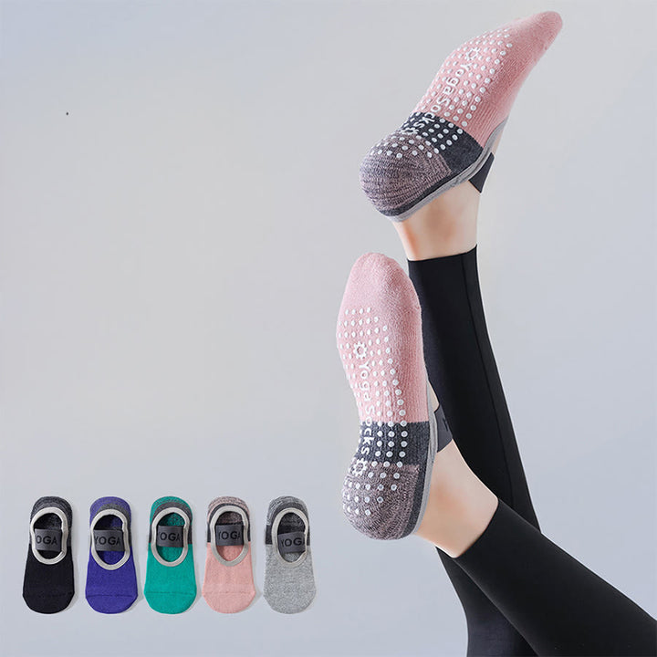 Calze da yoga Olivenorma con fodera interna nascosta, suola intera antiscivolo, assorbimento degli urti, in morbido cotone traspirante, ideali per allenamento, perfette per donna. - image 13