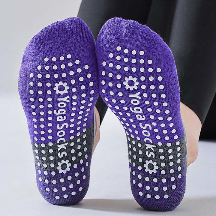 Calze da yoga Olivenorma con fodera interna nascosta, suola intera antiscivolo, assorbimento degli urti, in morbido cotone traspirante, ideali per allenamento, perfette per donna. - image 3