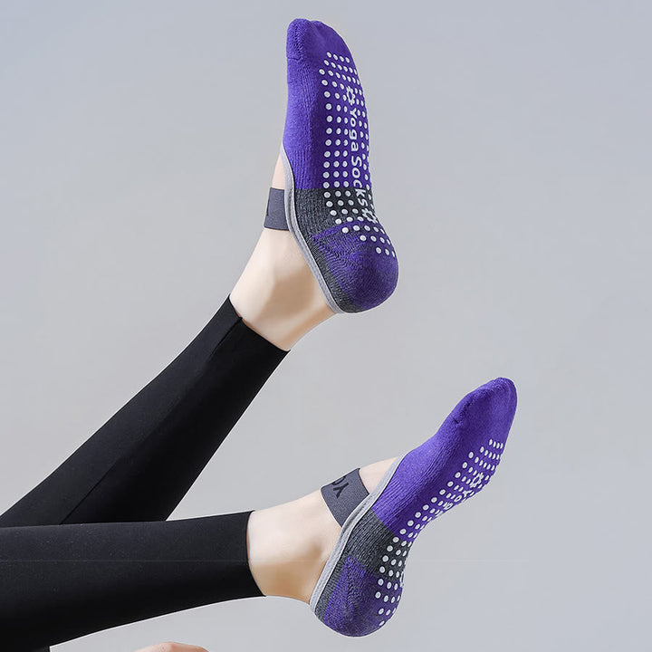 Calze da yoga Olivenorma con fodera interna nascosta, suola intera antiscivolo, assorbimento degli urti, in morbido cotone traspirante, ideali per allenamento, perfette per donna. - image 2