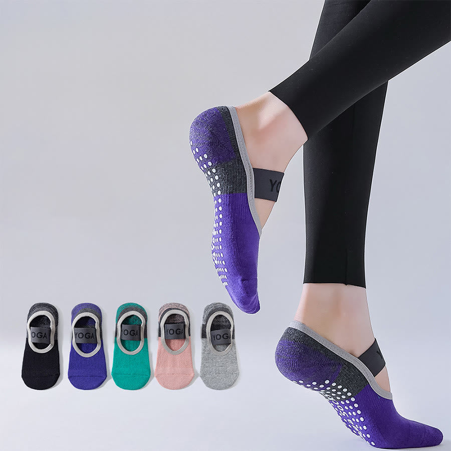 Calze da yoga Olivenorma con fodera interna nascosta, suola intera antiscivolo, assorbimento degli urti, in morbido cotone traspirante, ideali per allenamento, perfette per donna. - image 0