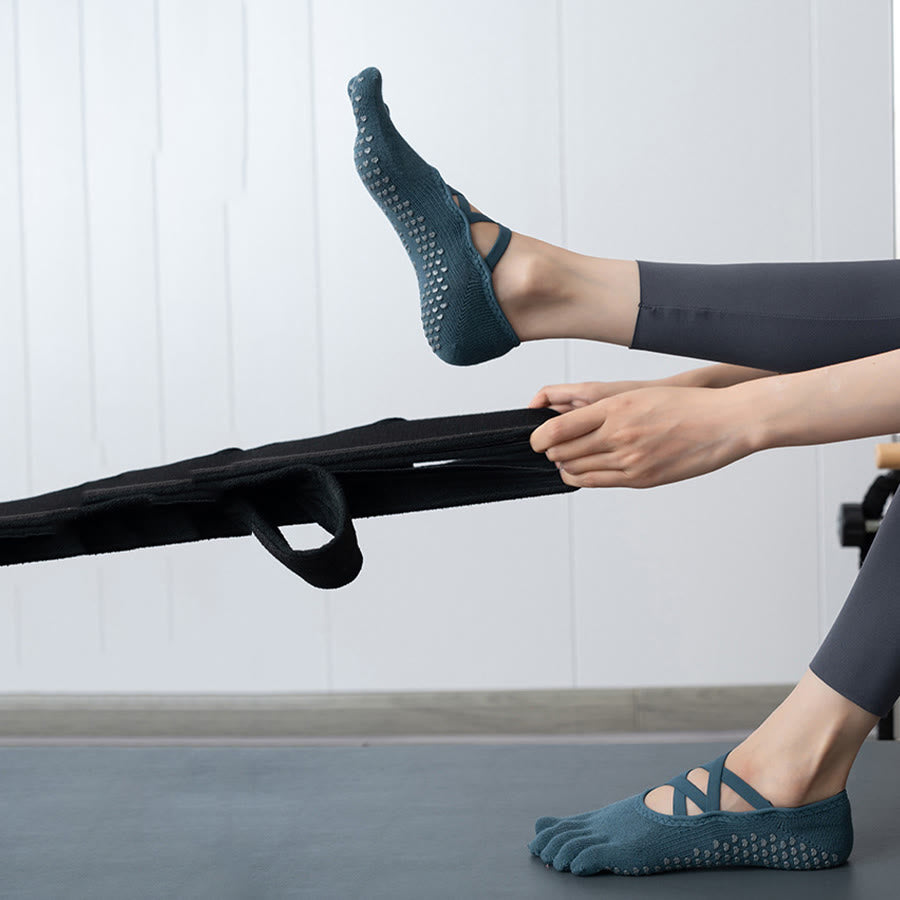 Calzini da yoga da donna Olivenorma Five Toe in silicone antiscivolo con assorbimento degli urti, vestibilità aderente, adatti a tutte le situazioni e attività indoor. - image 3