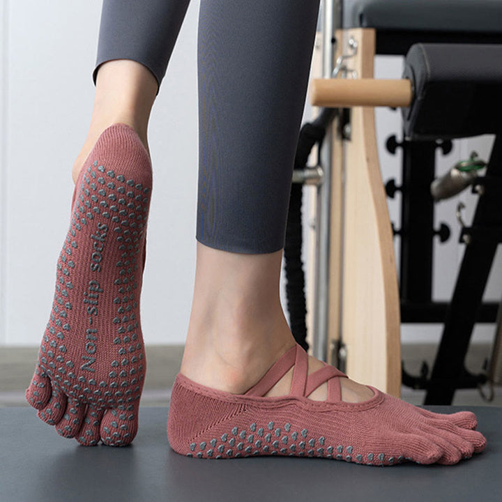 Calzini da yoga da donna Olivenorma Five Toe in silicone antiscivolo con assorbimento degli urti, vestibilità aderente, adatti a tutte le situazioni e attività indoor. - image 16