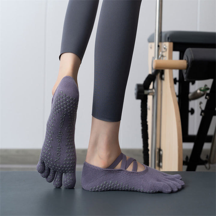 Calzini da yoga da donna Olivenorma Five Toe in silicone antiscivolo con assorbimento degli urti, vestibilità aderente, adatti a tutte le situazioni e attività indoor. - image 17