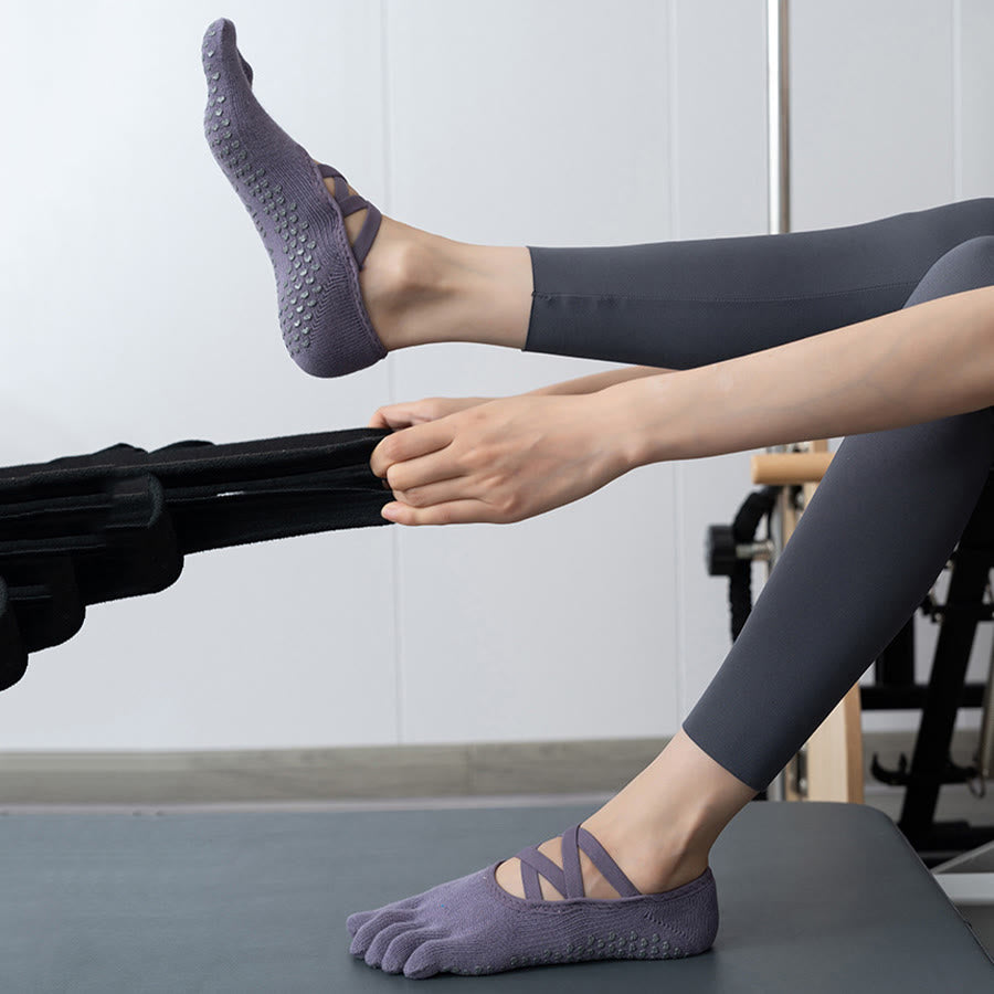Calzini da yoga da donna Olivenorma Five Toe in silicone antiscivolo con assorbimento degli urti, vestibilità aderente, adatti a tutte le situazioni e attività indoor. - image 18