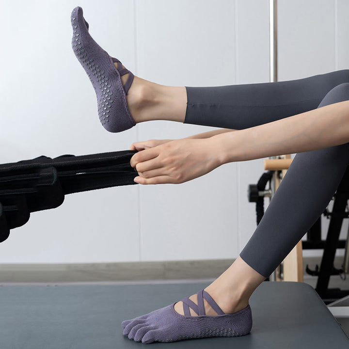 Calzini da yoga da donna Olivenorma Five Toe in silicone antiscivolo con assorbimento degli urti, vestibilità aderente, adatti a tutte le situazioni e attività indoor. - image 18