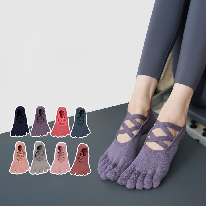 Calzini da yoga da donna Olivenorma Five Toe in silicone antiscivolo con assorbimento degli urti, vestibilità aderente, adatti a tutte le situazioni e attività indoor. - image 0