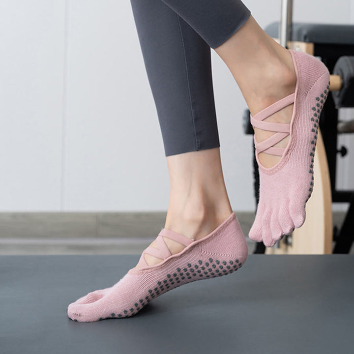 Calzini da yoga da donna Olivenorma Five Toe in silicone antiscivolo con assorbimento degli urti, vestibilità aderente, adatti a tutte le situazioni e attività indoor. - image 6