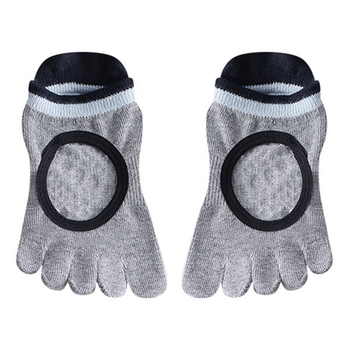 Calzini da yoga da donna Olivenorma con impugnatura in silicone a pianta intera, silenziosi, antiscivolo, per una postura stabile, sollievo dalla pressione e traspiranti. - Grigio - 10 paia - image 12