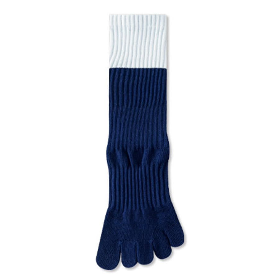 Calze da yoga Olivenorma ad alta elasticità, lunghezza a metà polpaccio, suola intera in silicone antiscivolo, ammortizzanti, silenziose, per sport e fitness, calze da yoga da donna. - Blu navy - 10 paia - image 9