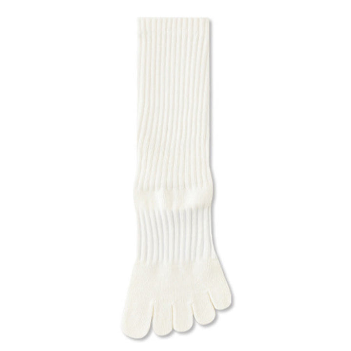 Calze da yoga Olivenorma ad alta elasticità, lunghezza a metà polpaccio, suola intera in silicone antiscivolo, ammortizzanti, silenziose, per sport e fitness, calze da yoga da donna. - Bianco crema - 10 paia - image 17