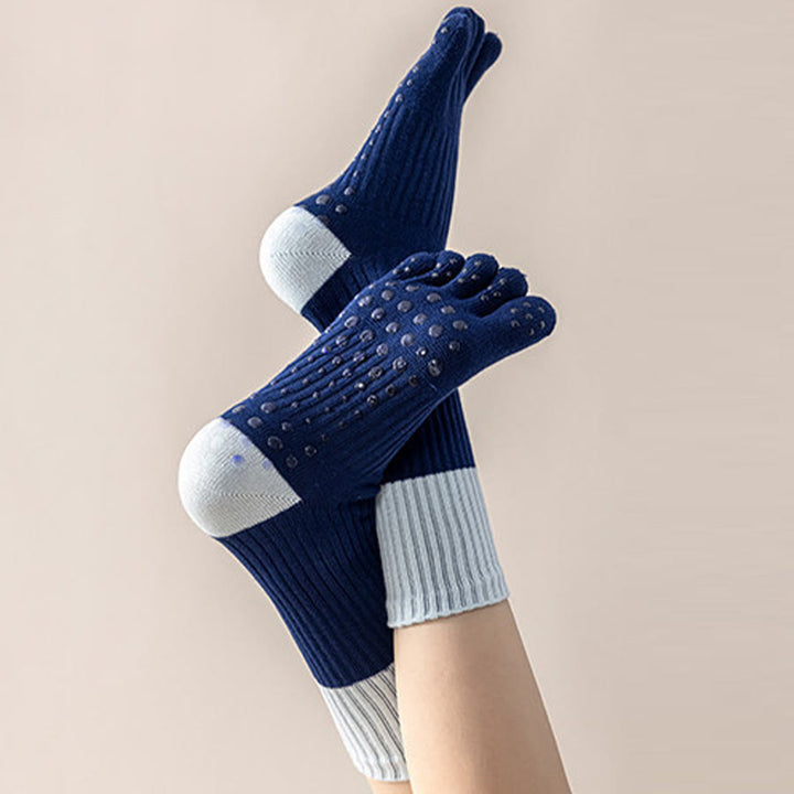 Calze da yoga Olivenorma ad alta elasticità, lunghezza a metà polpaccio, suola intera in silicone antiscivolo, ammortizzanti, silenziose, per sport e fitness, calze da yoga da donna. - image 10