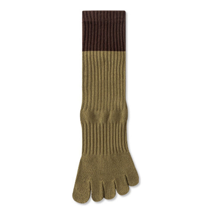Calze da yoga Olivenorma ad alta elasticità, lunghezza a metà polpaccio, suola intera in silicone antiscivolo, ammortizzanti, silenziose, per sport e fitness, calze da yoga da donna. - Verde autunnale - 10 paia - image 14