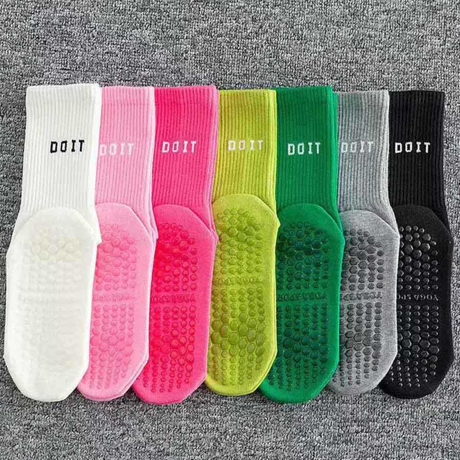 Calze da yoga da donna Olivenorma a tubo medio, elasticizzate, a copertura totale, antiscivolo, con supporto in silicone, ideali per sport e situazioni multiple. - image 6