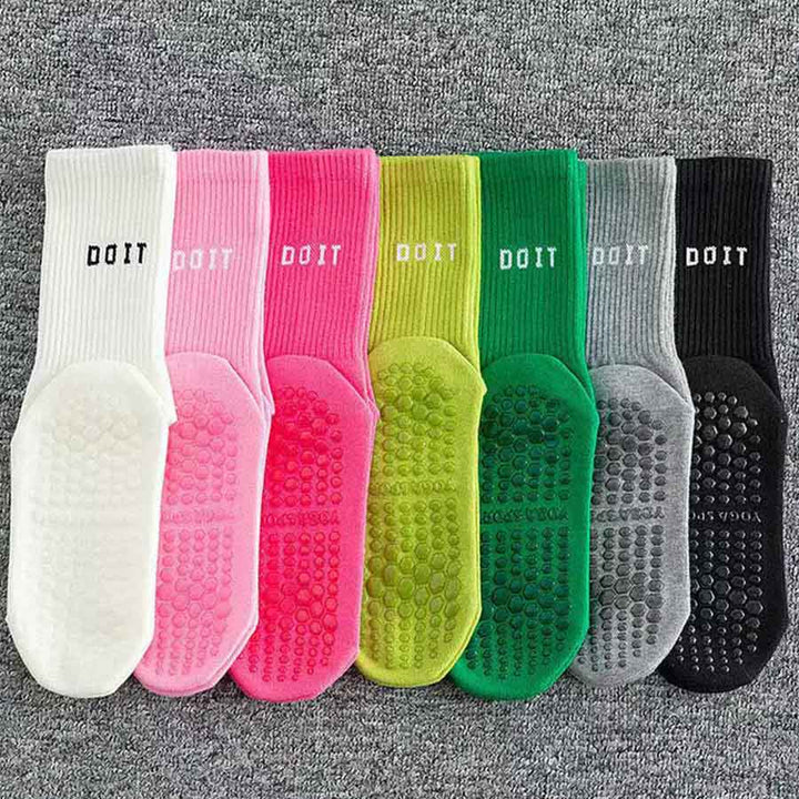 Calze da yoga da donna Olivenorma a tubo medio, elasticizzate, a copertura totale, antiscivolo, con supporto in silicone, ideali per sport e situazioni multiple. - image 6